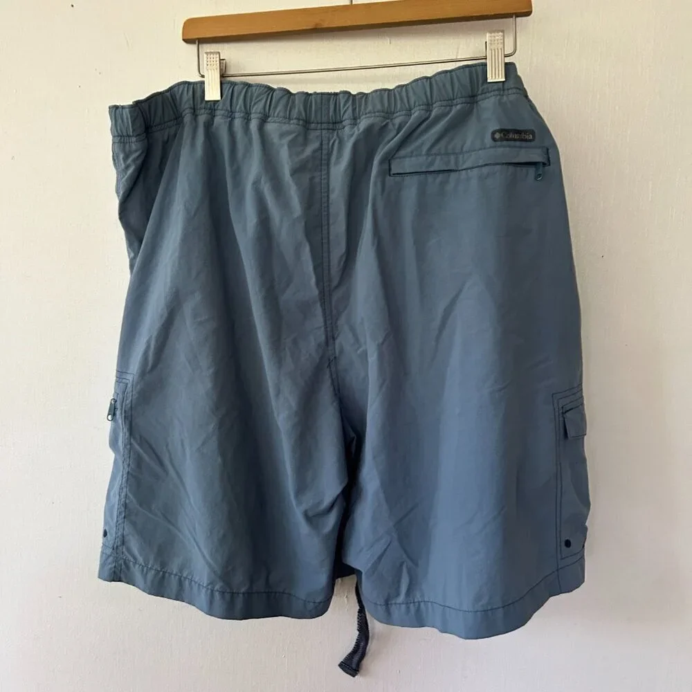 Columbia Swim Trunks Mens XXL Blue Adjustable Waist Outdoor Hiking Pocketes